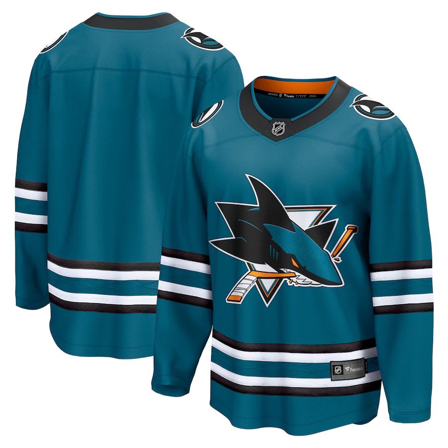 Men San Jose Sharks Fanatics Branded Teal Home Breakaway NHL Jersey->san jose sharks->NHL Jersey